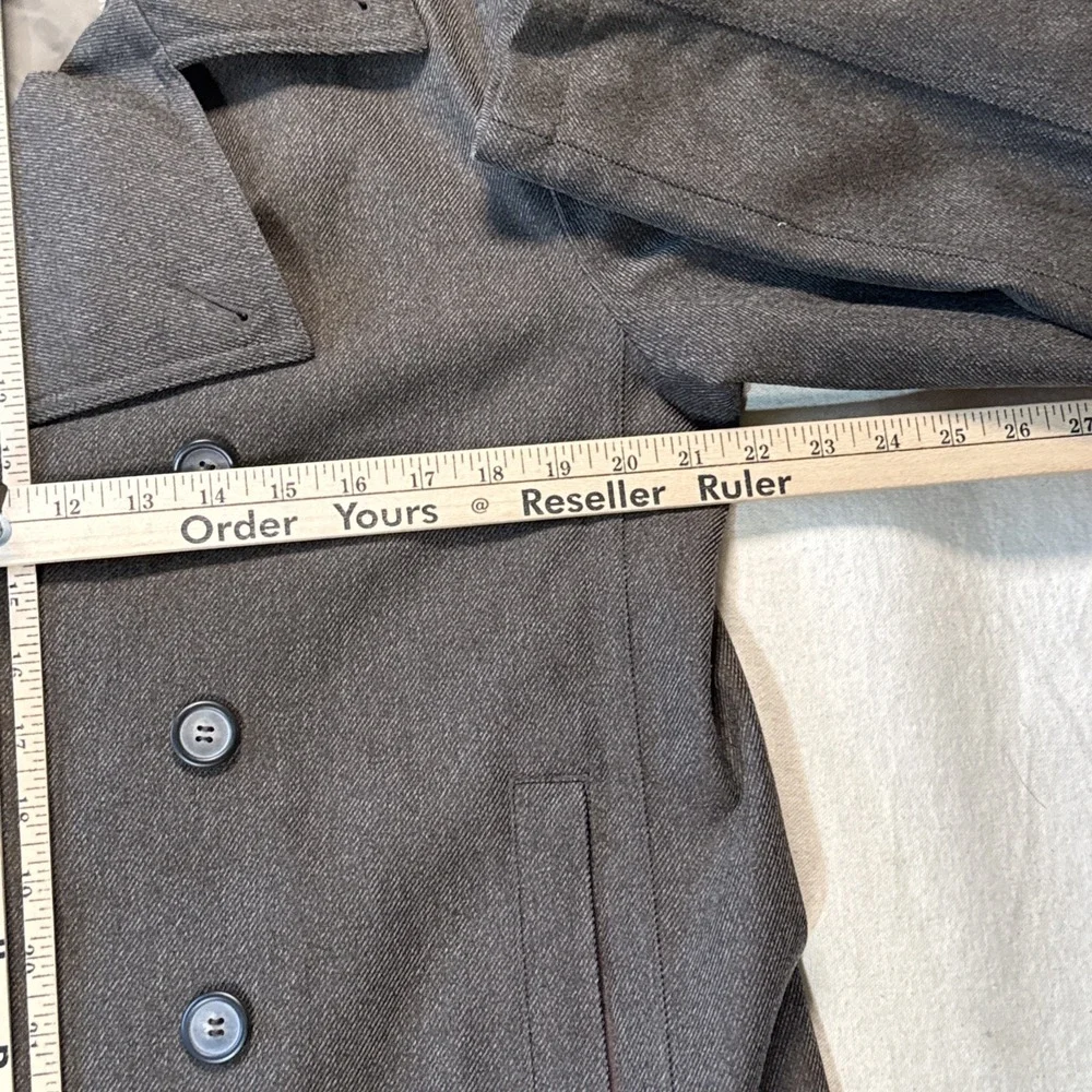Men's Vaude Double Breasted Blazer Jacket Coat Sz L Gray Ceplex Active